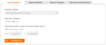 Quick Reports tab